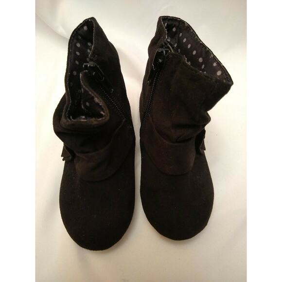GARANIMALS, INFANT GIRLS BLACK SLOUCHY BOOTS - Picture 1 of 7
